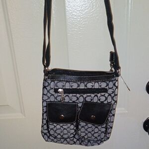 Stylish Black and Gray Shoulder Bag